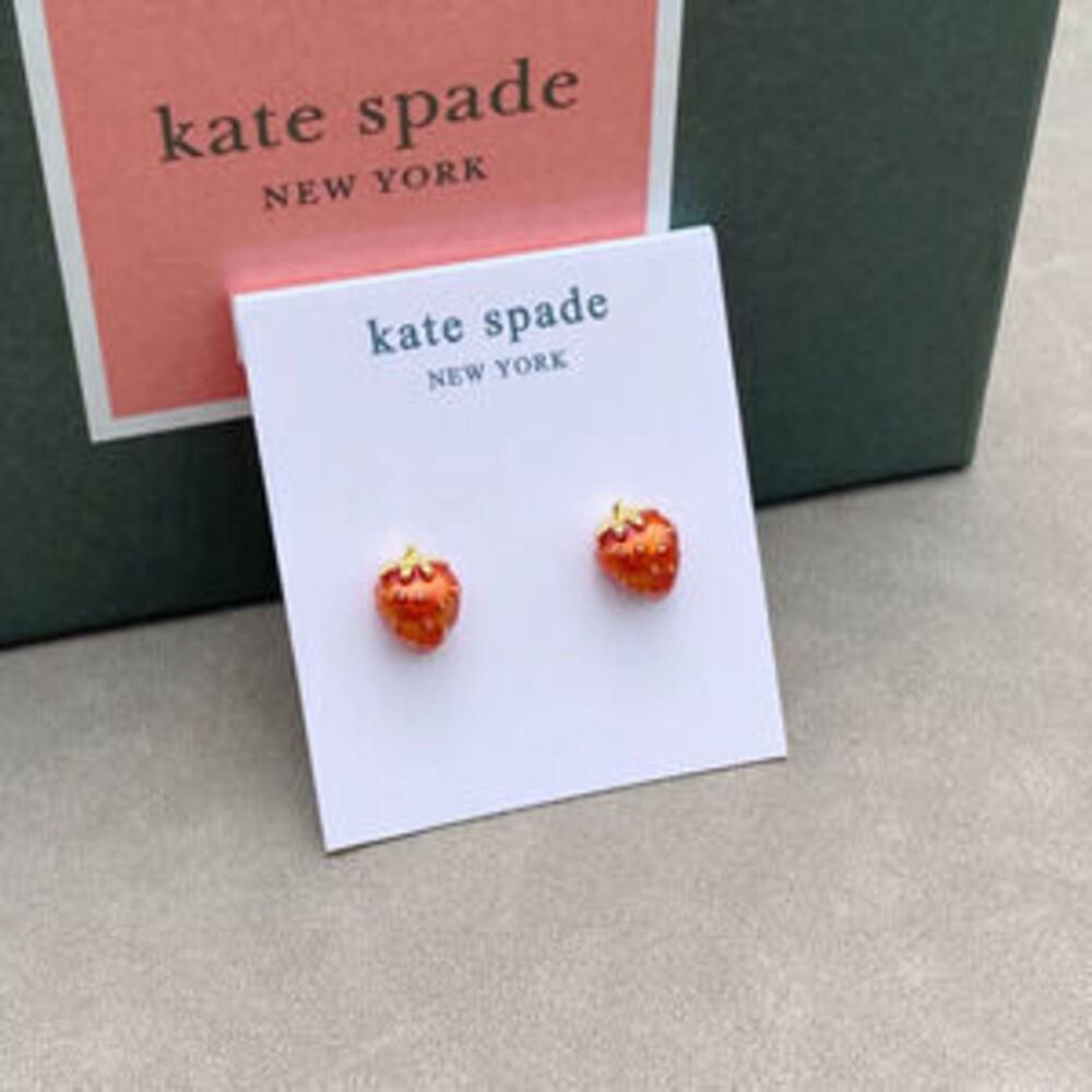 kate spade Red Strawberry Stud Earrings